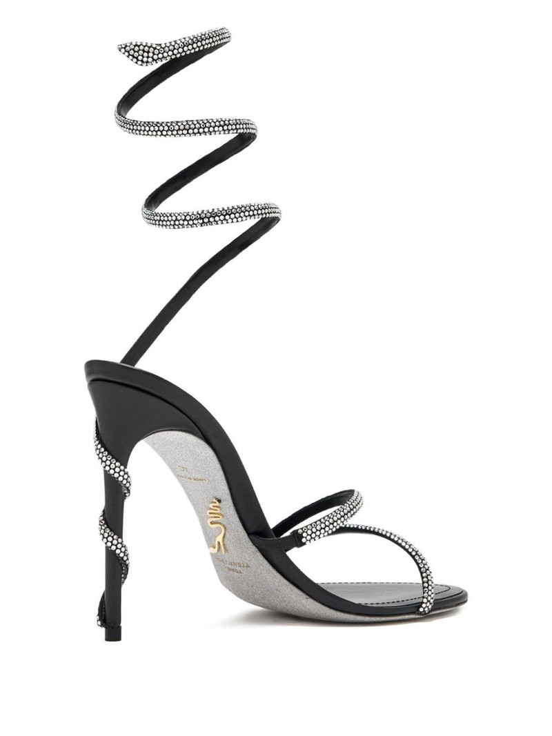 105mm spiral-strap rhinestone-embellished sandals 4