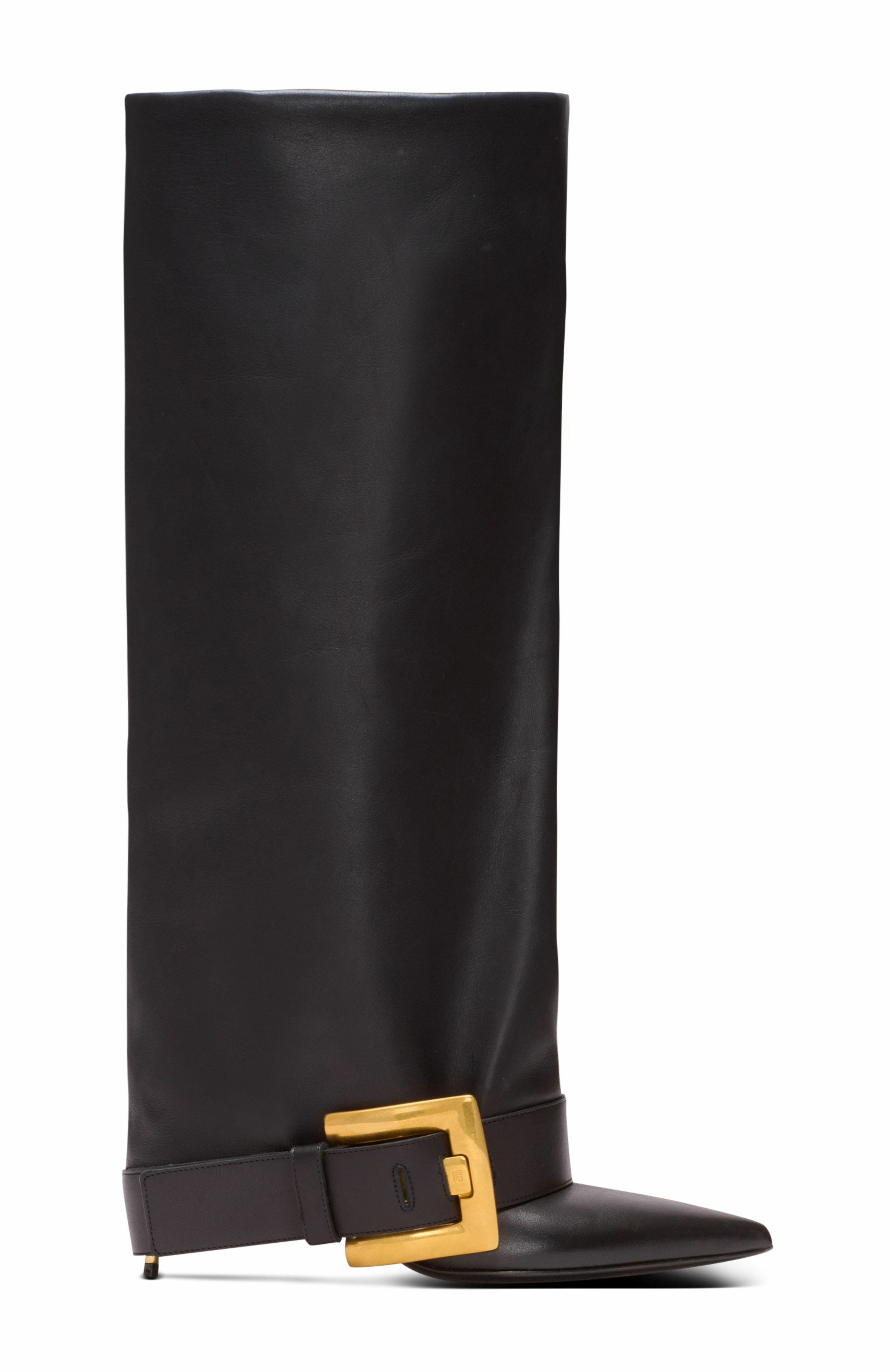 Balmain Anthem calfskin leather boots in Black at Nordstrom - 4
