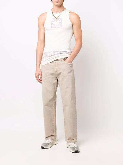 Acne Studios logo-print cotton tank top outlook