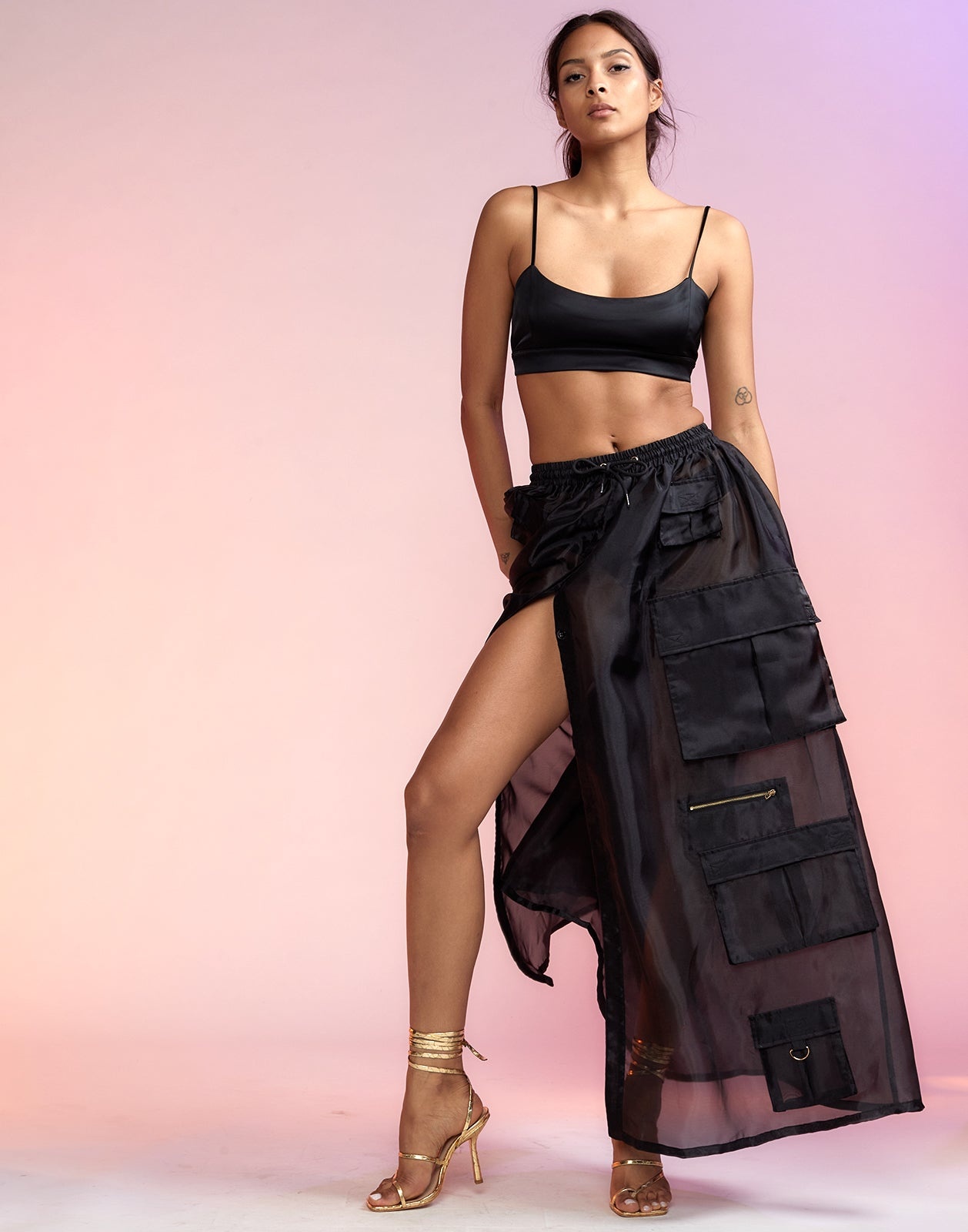 Organza Cargo Skirt - 7