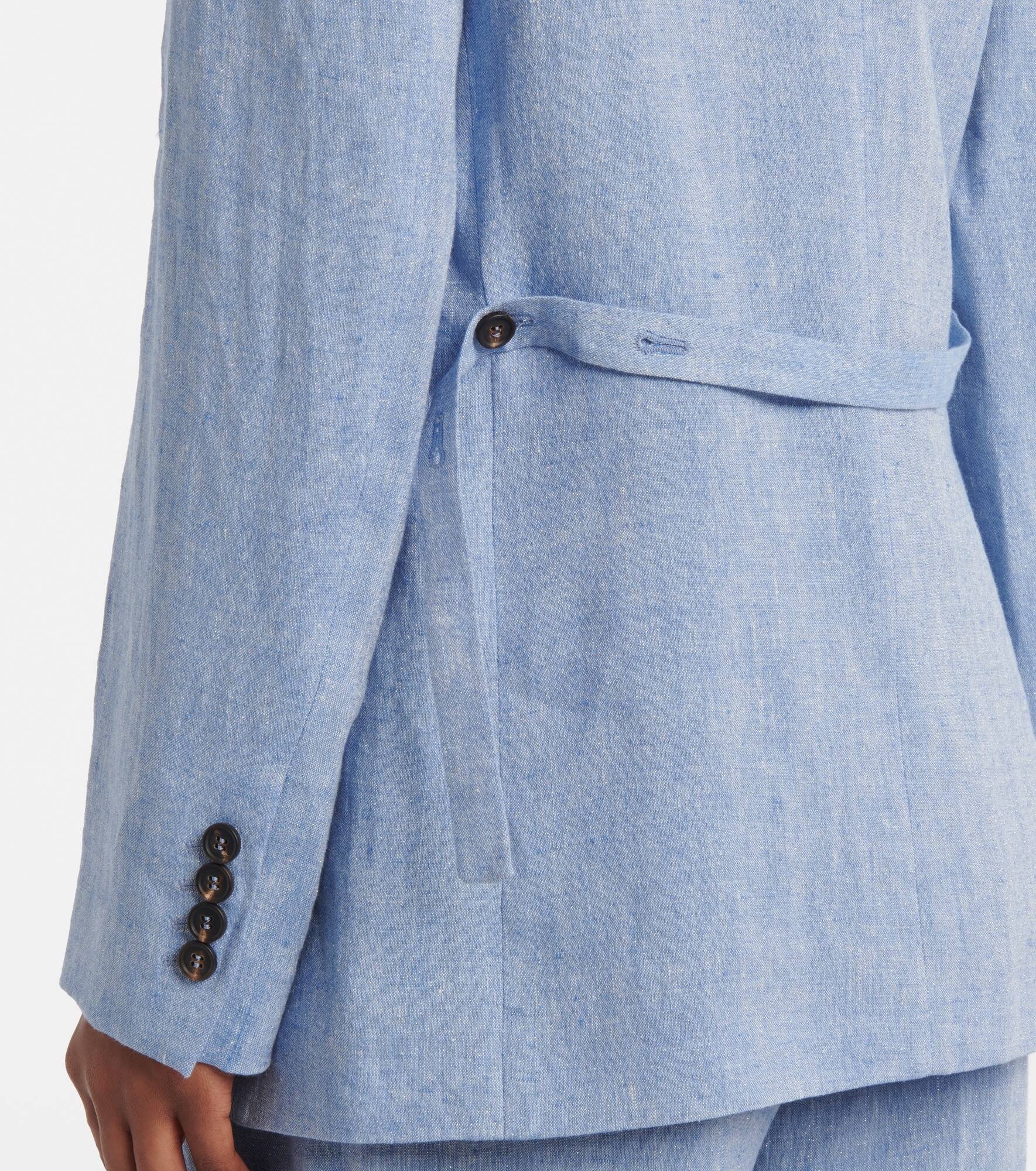 Linen-blend blazer - 6