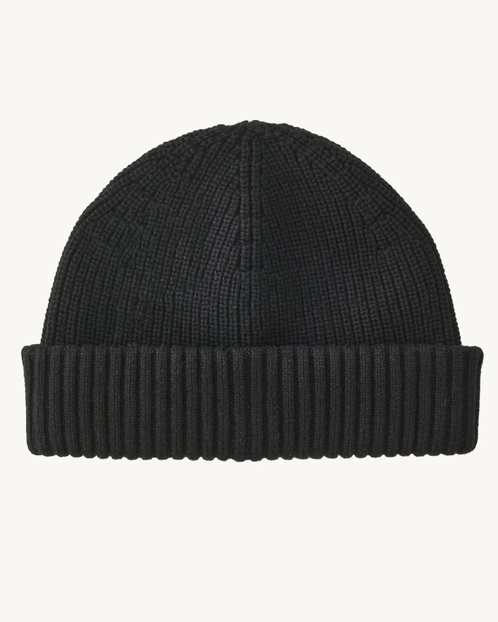 WOOL CASHMERE BEANIE - BLACK - 1