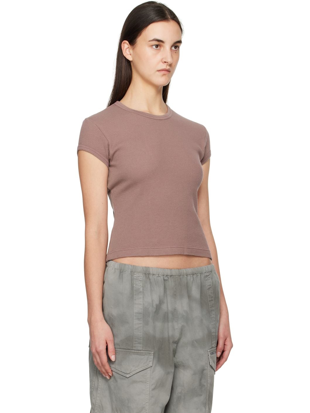 Purple Waffle Knit T-shirt - 2