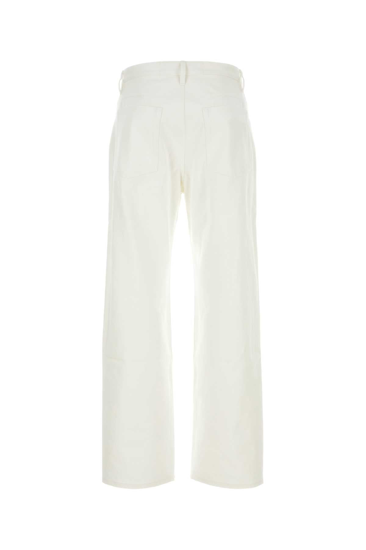 Jil Sander Men White Denim Jeans - 2
