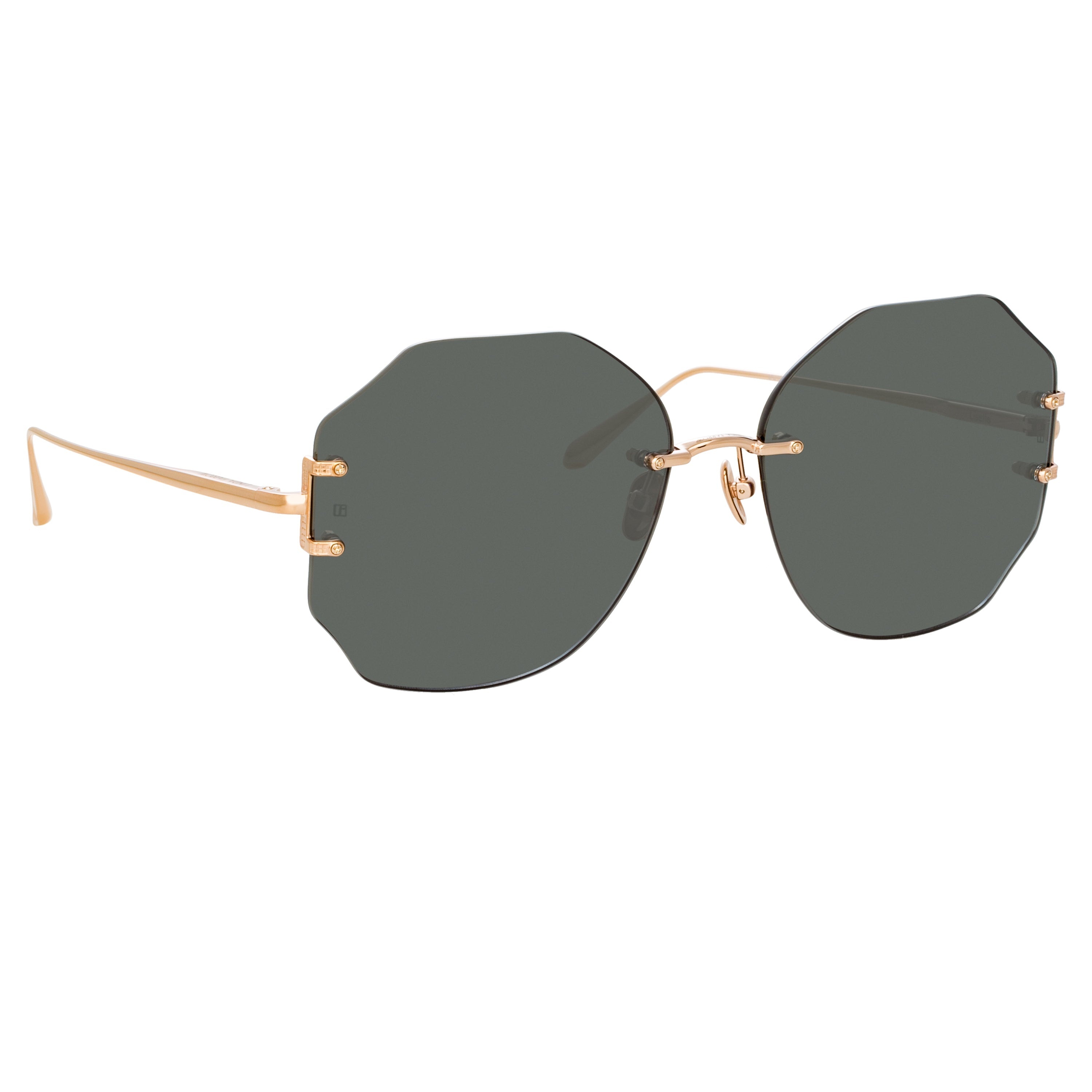 LISETTE OVERSIZED SUNGLASSES IN ROSE GOLD - 5