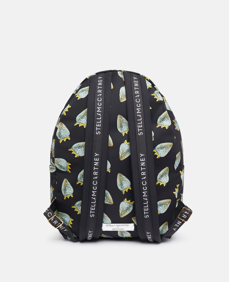 Strawberry-Print Regenerated Nylon Rucksack 3