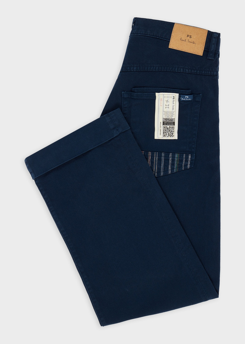 Paul Smith Relaxed-Fit Navy Garment-Dyed Jeans outlook