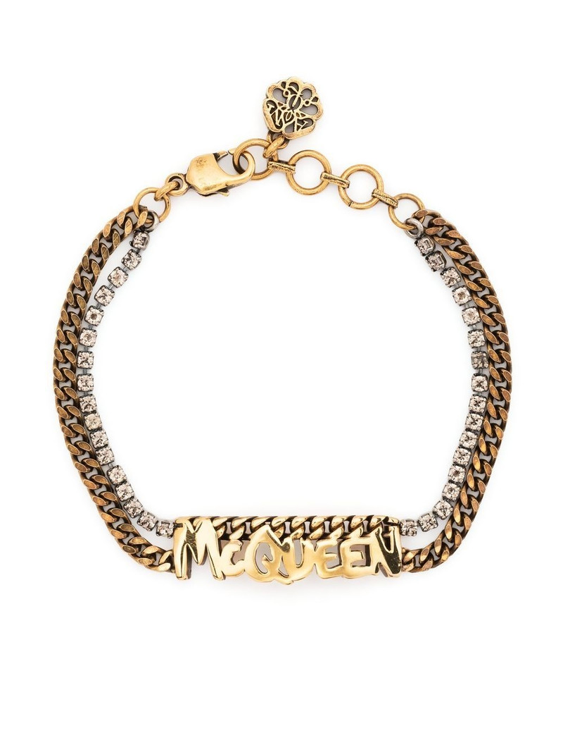 logo-lettering chain bracelet 1