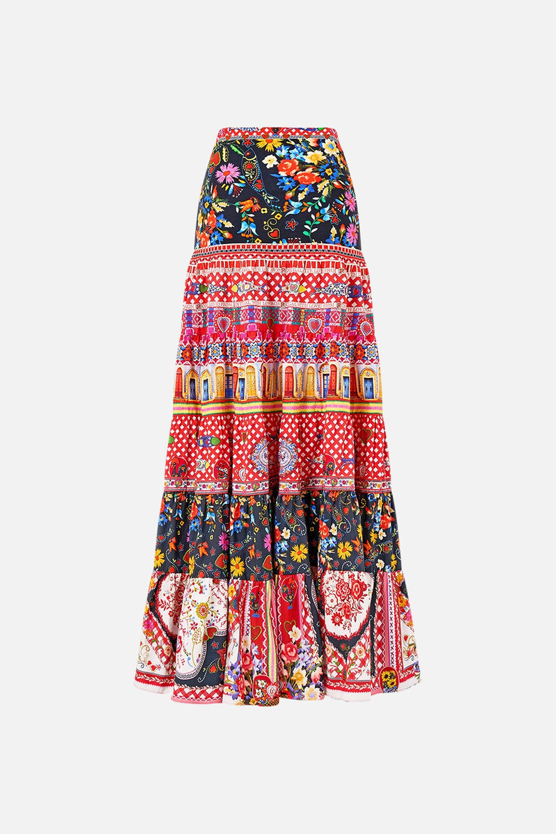 JERSEY SPLICED TIERED SKIRT 7