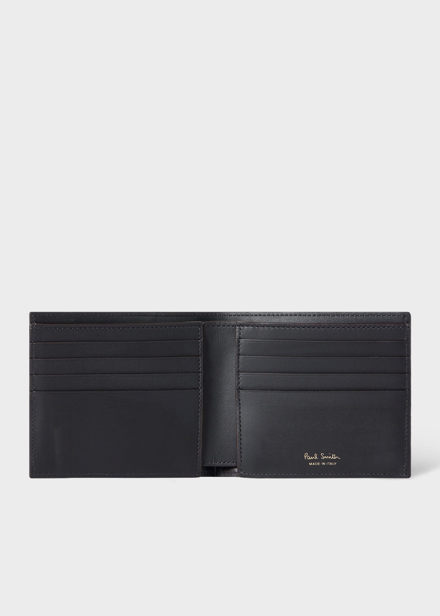 Black 'Signature Stripe' Coated Canvas Billfold Wallet - 3