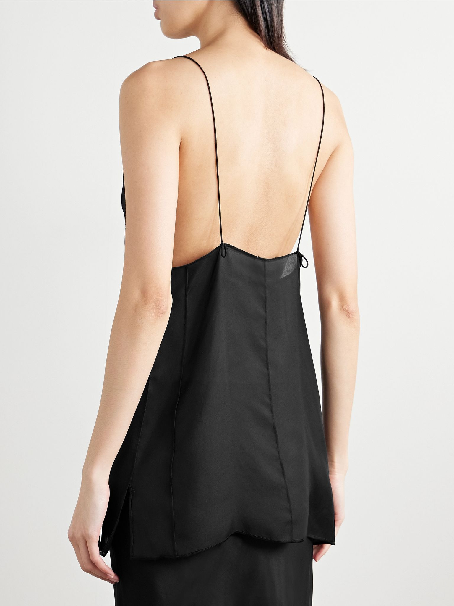 Talsie silk-organza tank Black - 3
