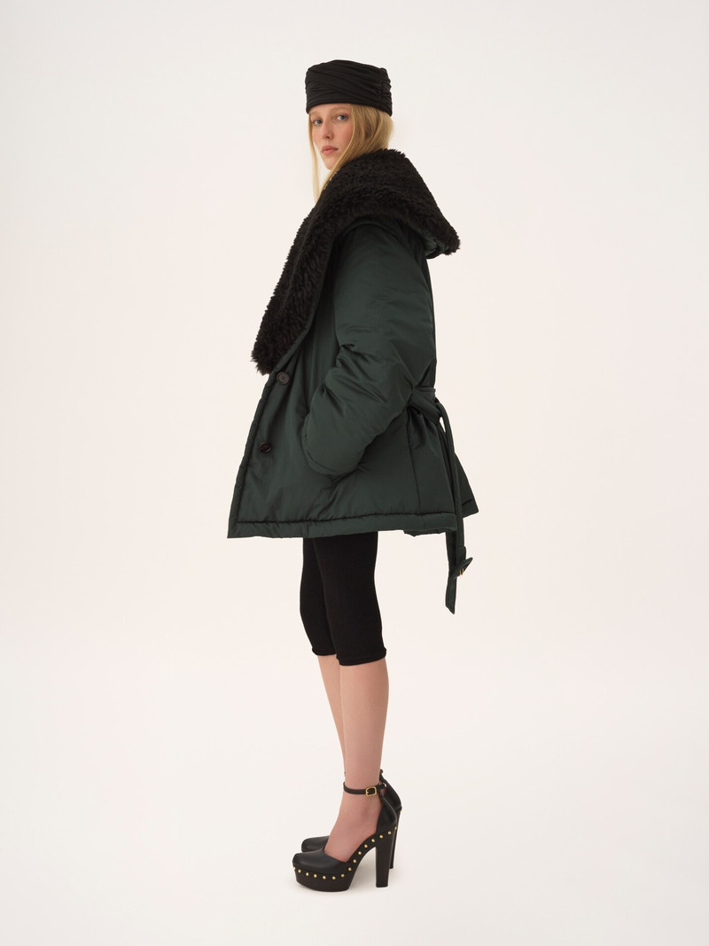 SHORT COAT IN TECHNICAL SATIN 5