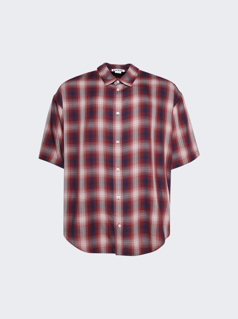 Button Up Shirt Red And Blue - 1