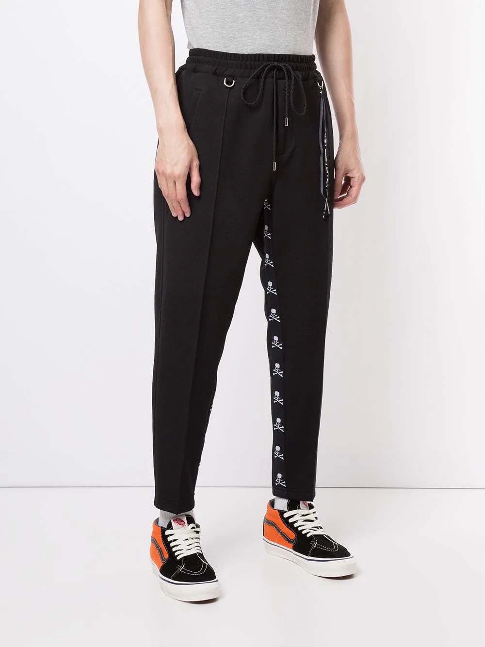 skull stripe track pants - 3