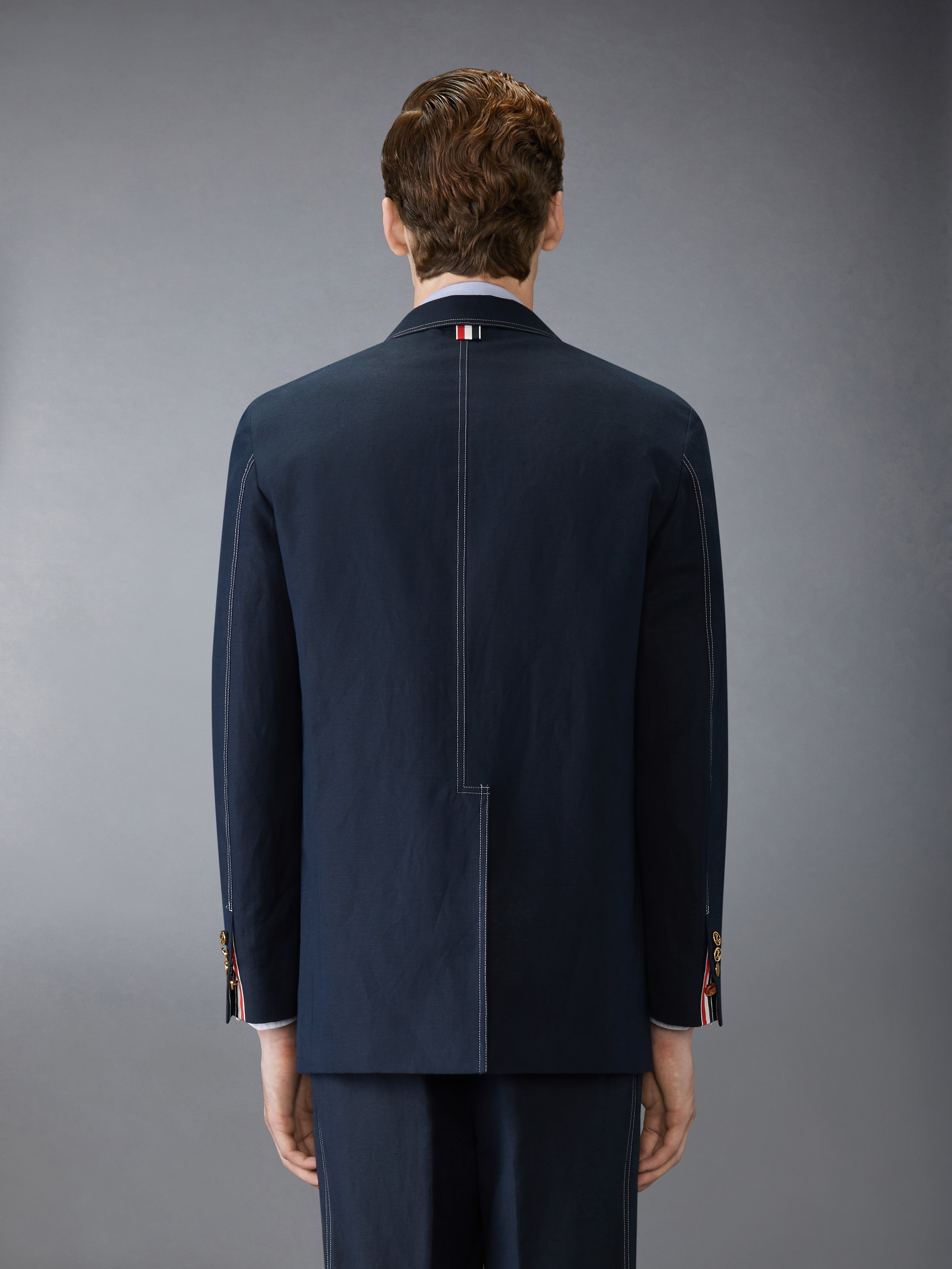 COTTON LINEN ELONGATED SPORT COAT - 3