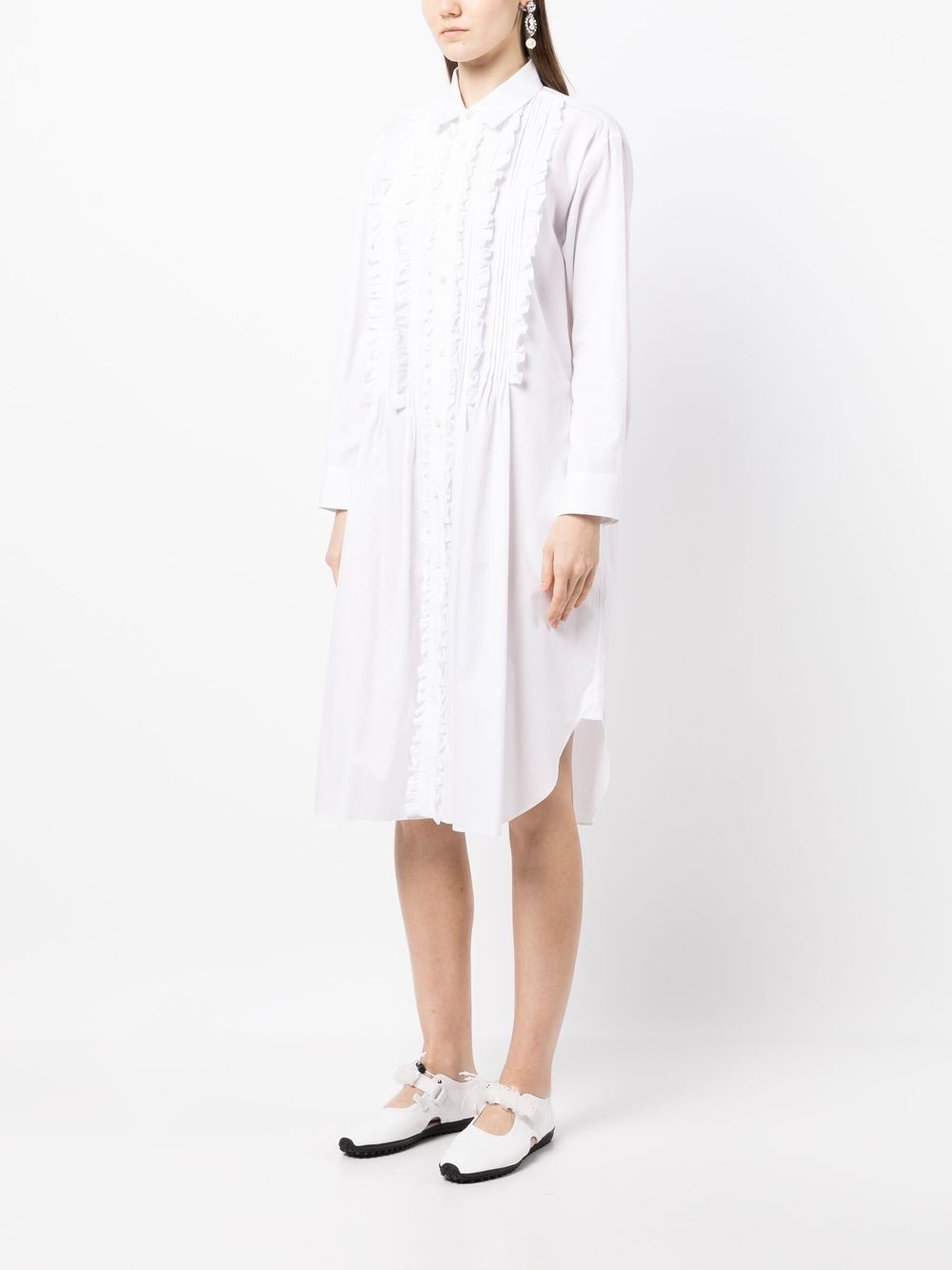 pleat-ruffled detail shirt detail - 3