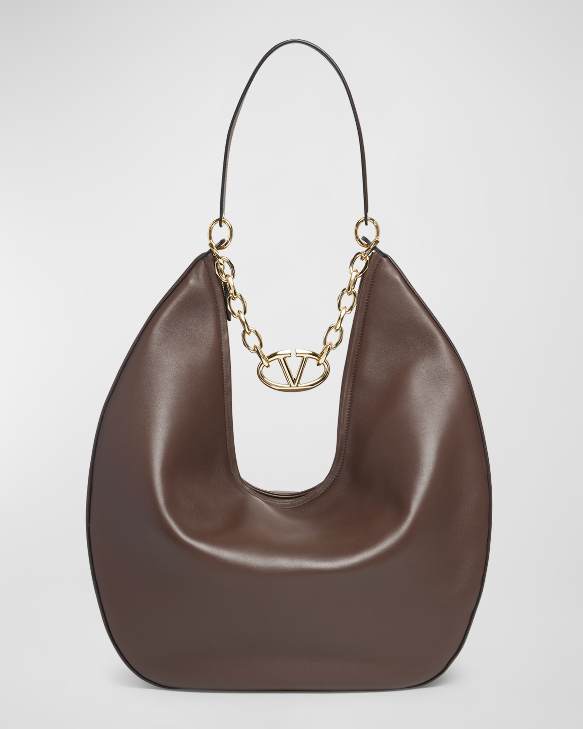 Large VLOGO Moon Leather Hobo Bag - 1