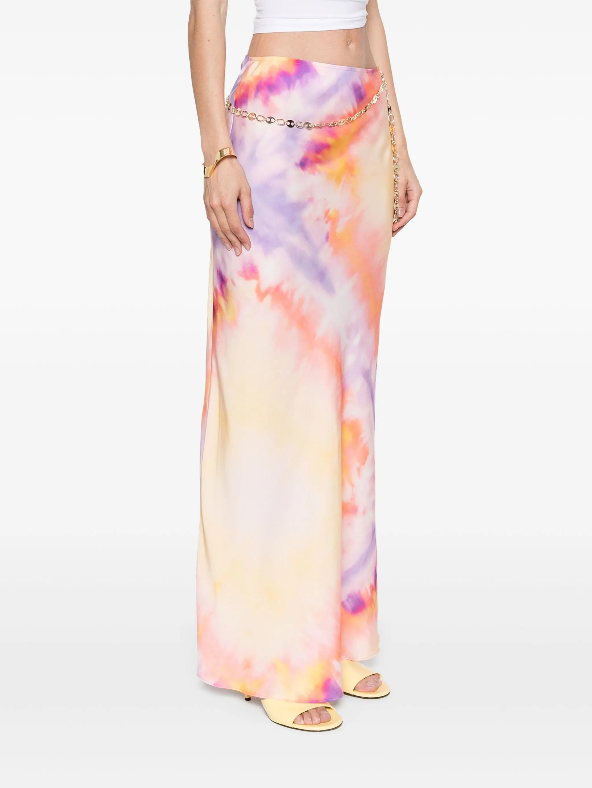 tie-dye print maxi skirt - 3