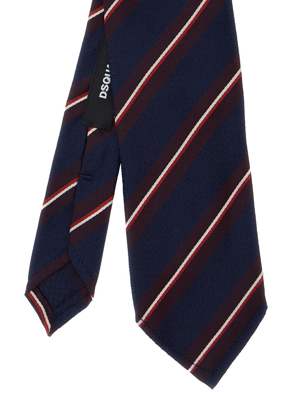 Dsquared2 Men Blue Tie With All-Over Striped Motif In Silk Man - 2