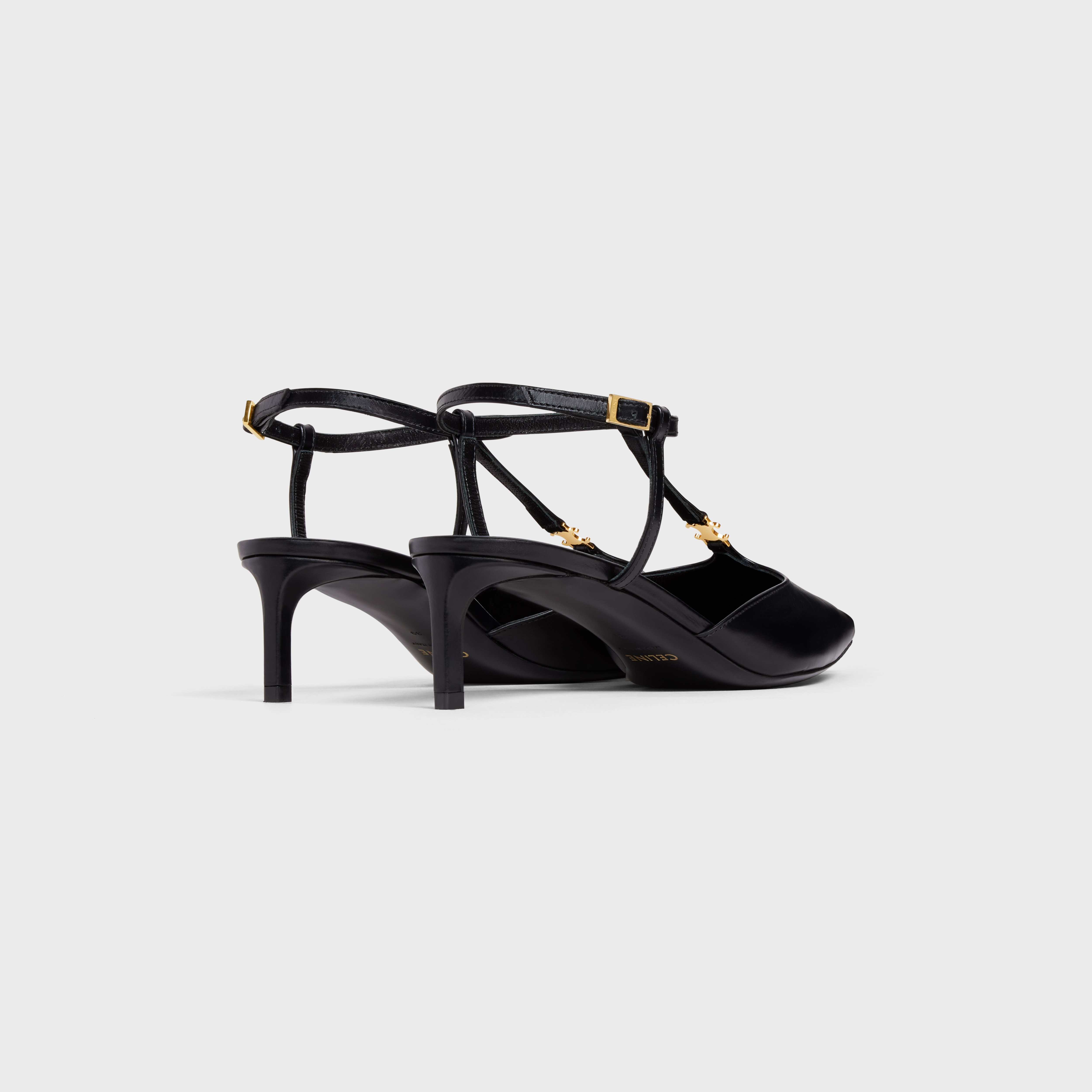 CELINE 新作 Tバーストラップ パンプス 上品 KITTEN T-BAR STRAP CELINE CELINE KITTEN T-BAR STRAP PUMP in CALFSKIN | REVERSIBLE