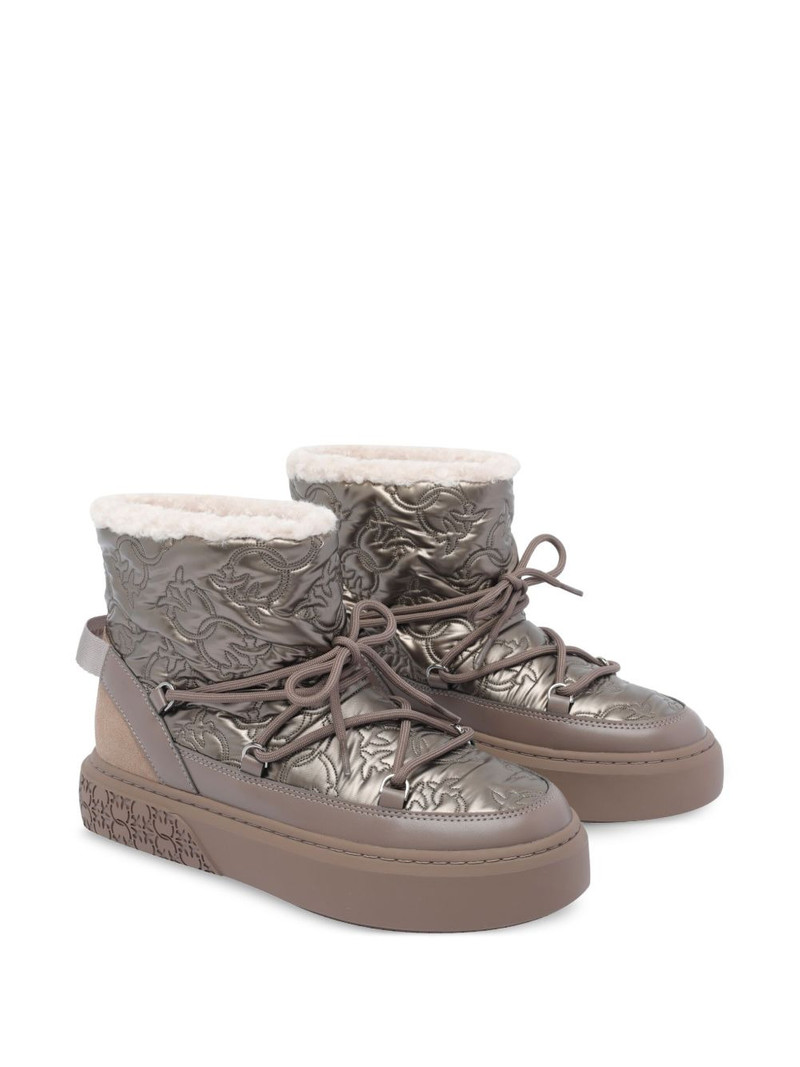 PINKO quilted floral-pattern boots outlook