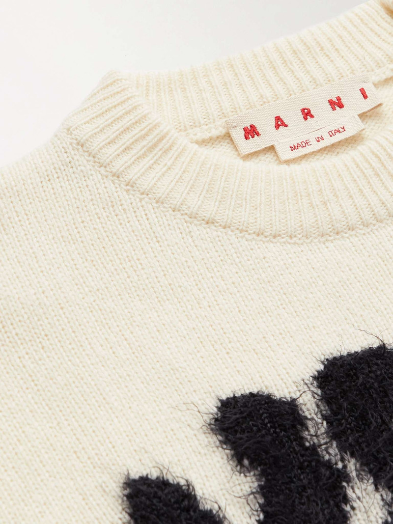 Logo-Intarsia Virgin Wool-Blend Sweater 5