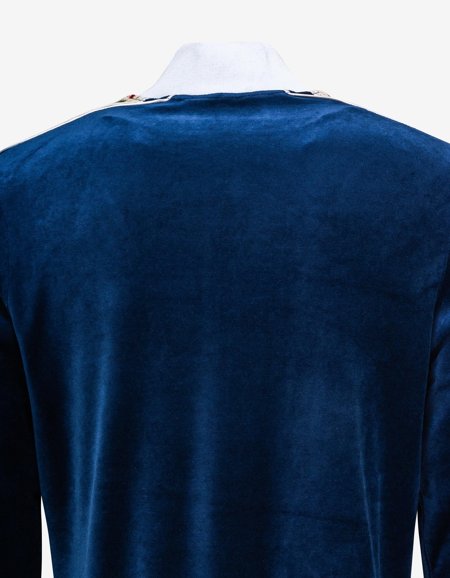 Navy Blue Laurel Velour Track Top - 6