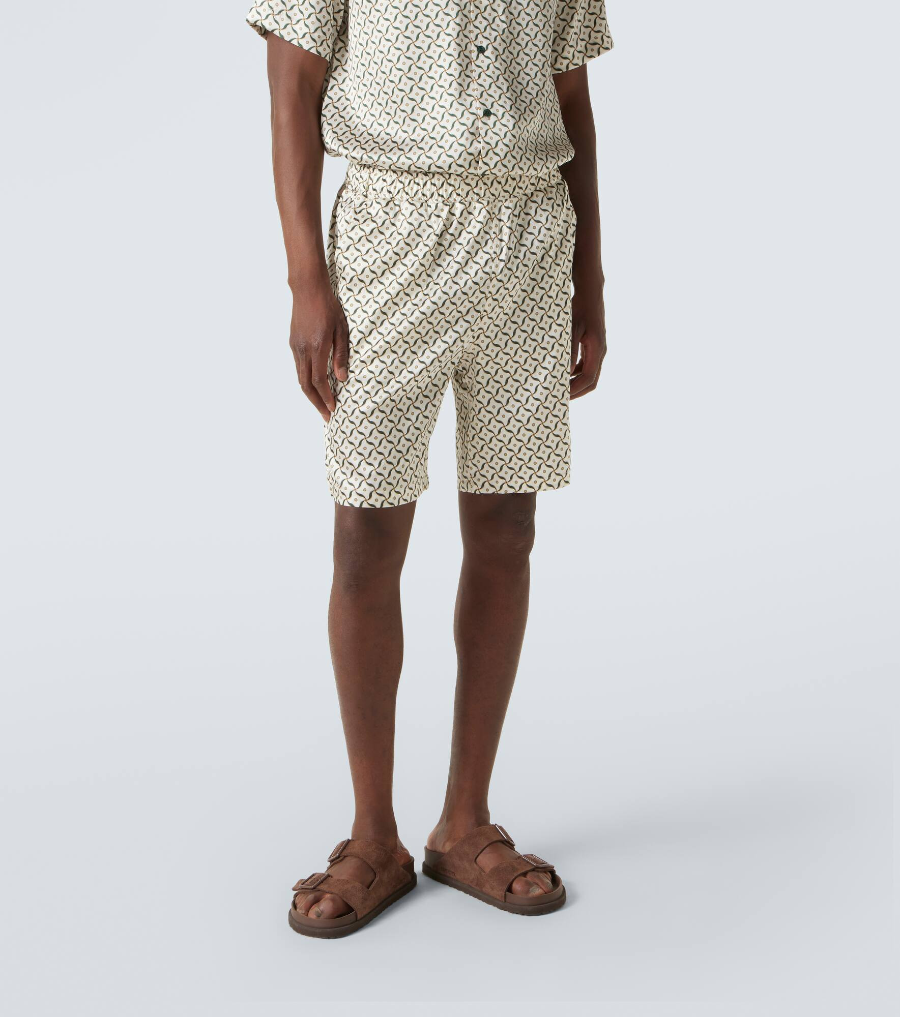 Palma printed silk-blend shorts - 3