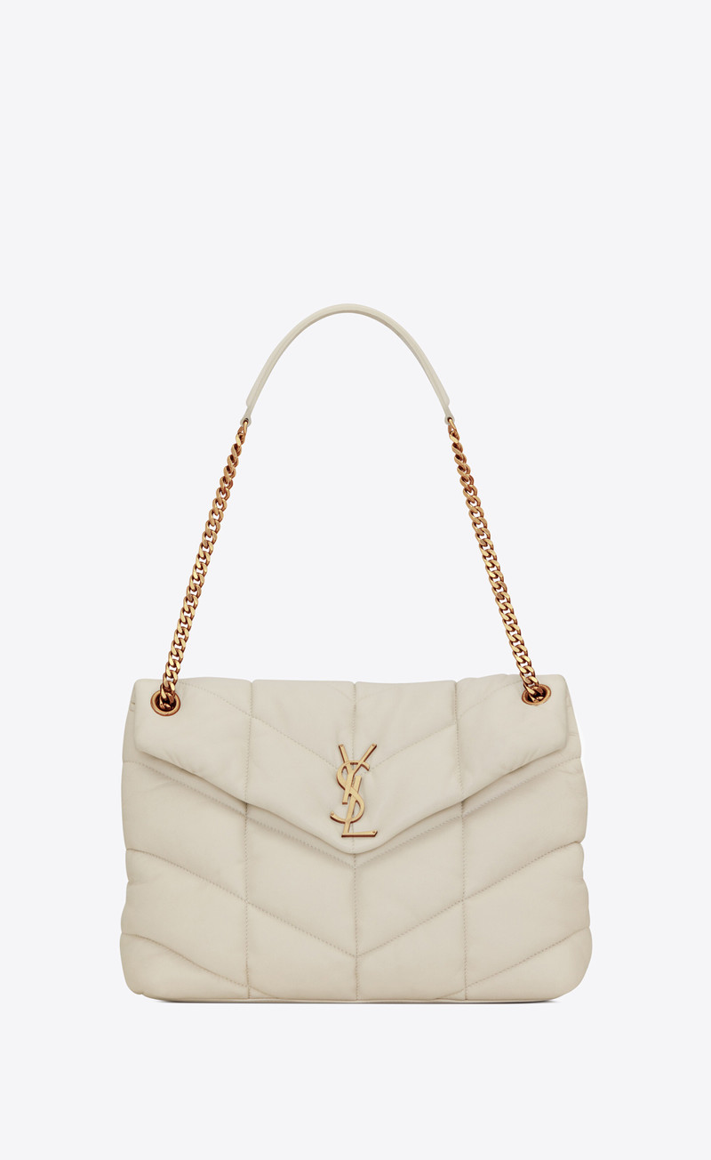 puffer medium chain bag in quilted lambskin - 1