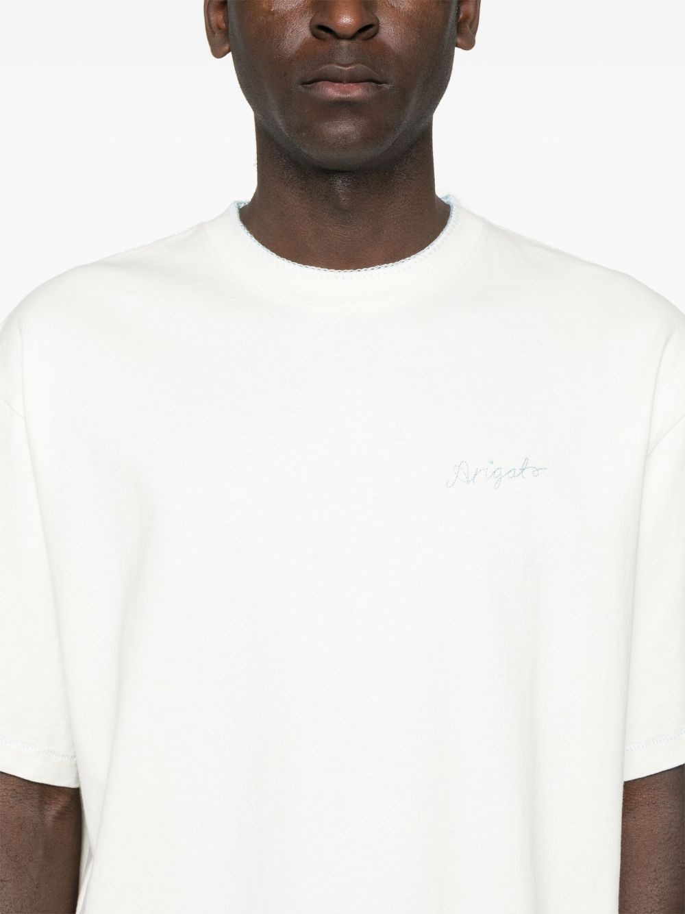 decorative-stitching T-shirt - 4