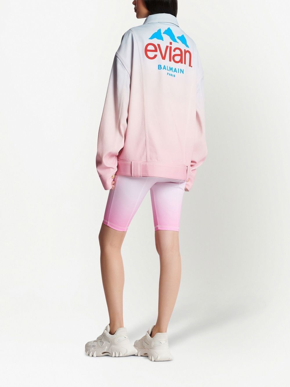 x Evian gradient-effect denim jacket - 3