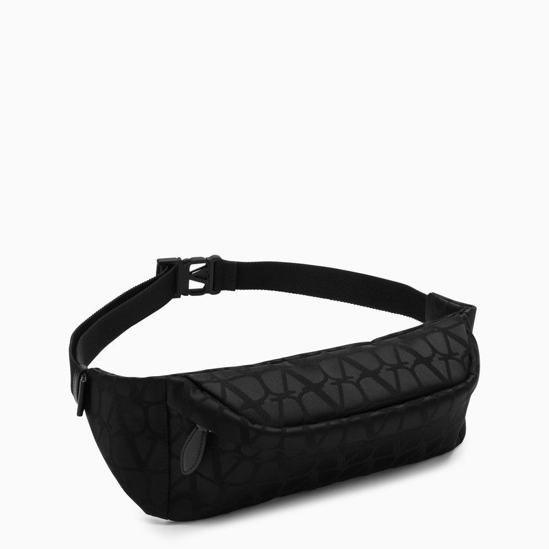 Valentino Garavani Black Iconographe Nylon Belt Bag Man Black Onesize