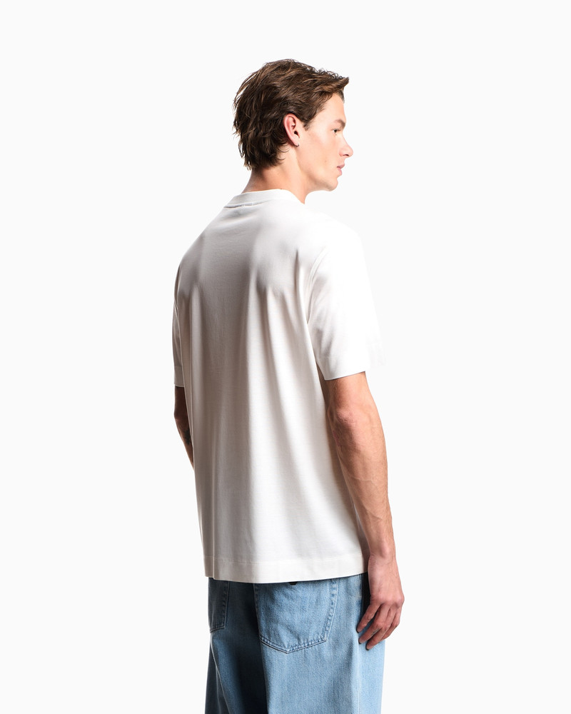 LYOCELL-BLEND JERSEY T-SHIRT WITH PRINTED AND EMBROIDERED GRAPHICS 3