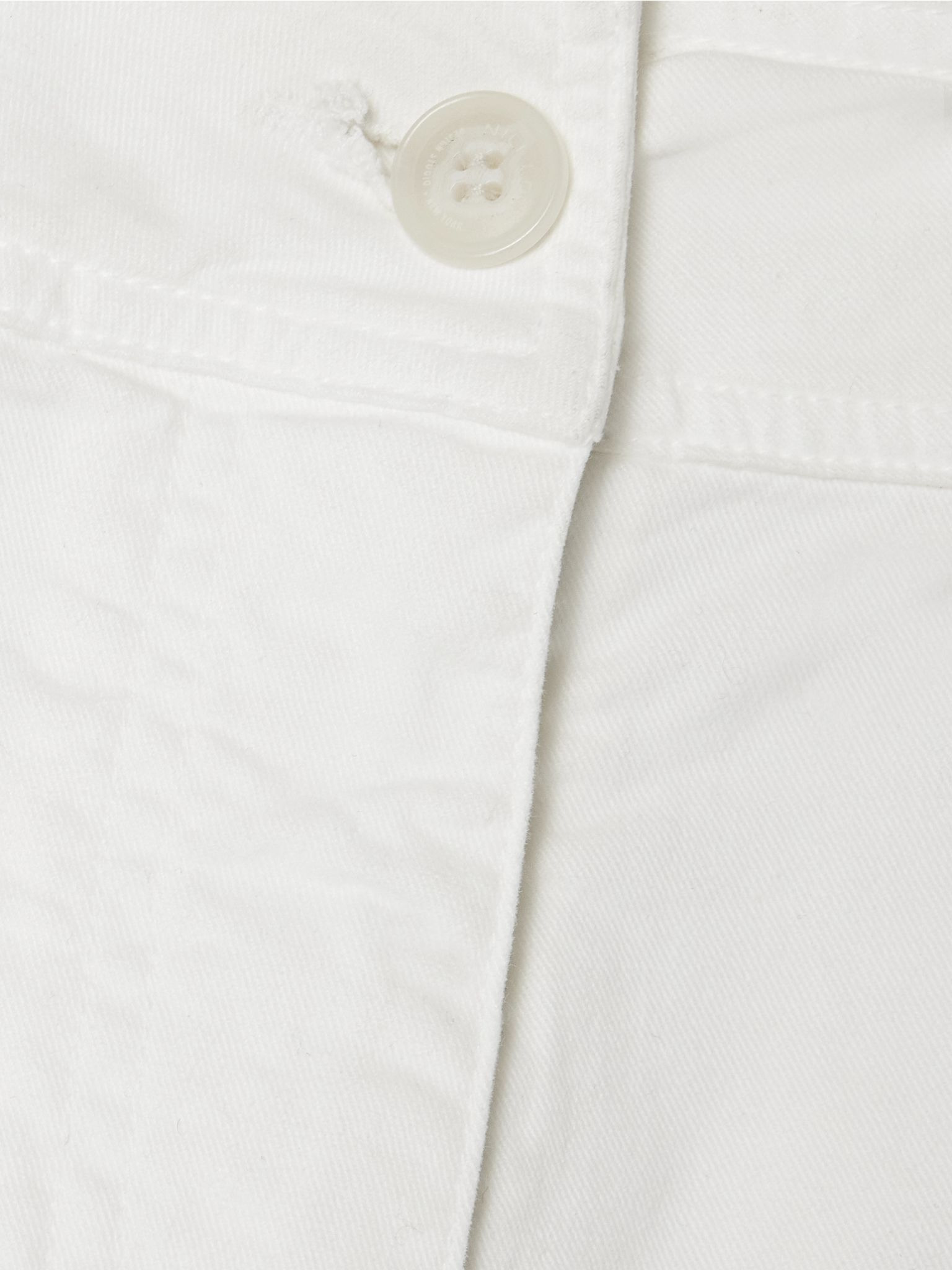 Megan cotton-blend twill wide-leg pants White - 5