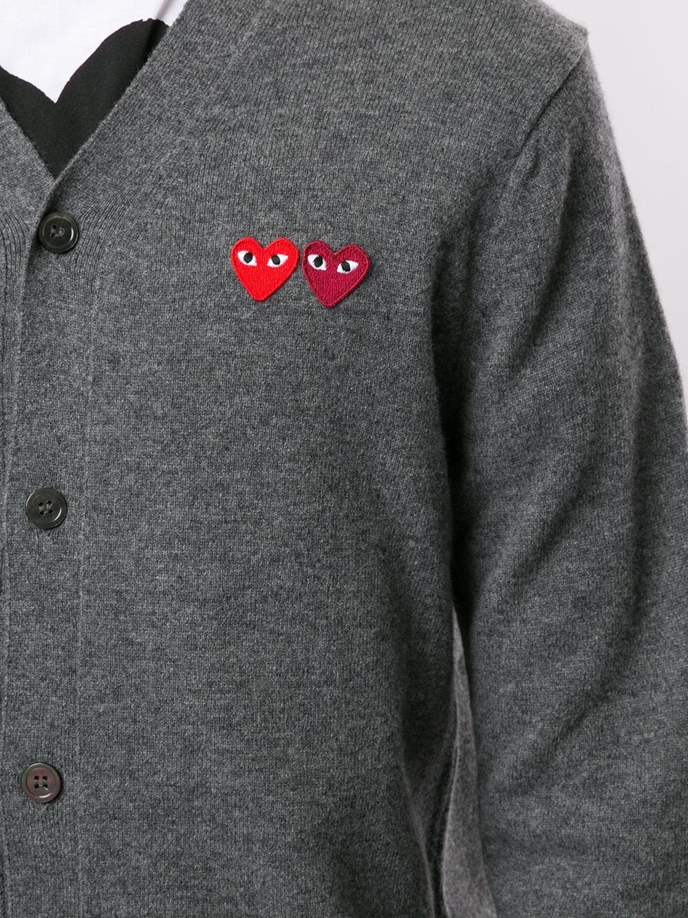 embroidered logo cardigan - 5