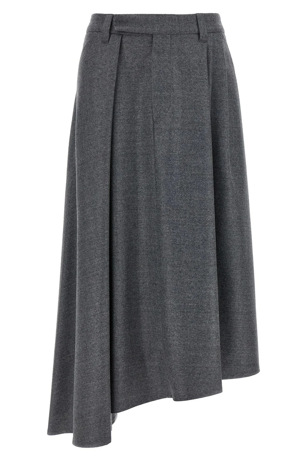 Brunello Cucinelli Women Asymmetrical Wool Skirt - 1