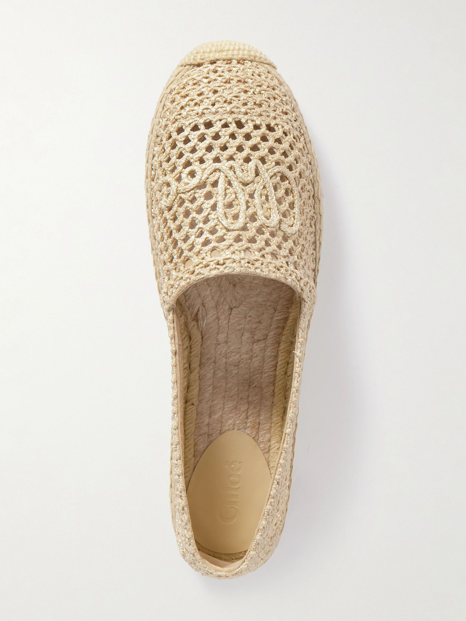 Isla crocheted espadrilles Beige - 5