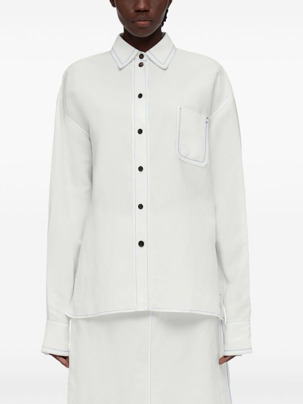 contrast-stitched shirt - 3