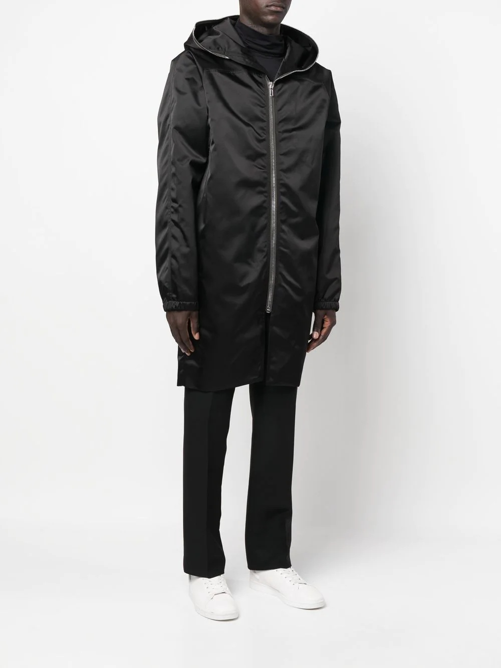 padded-design hooded coat - 3