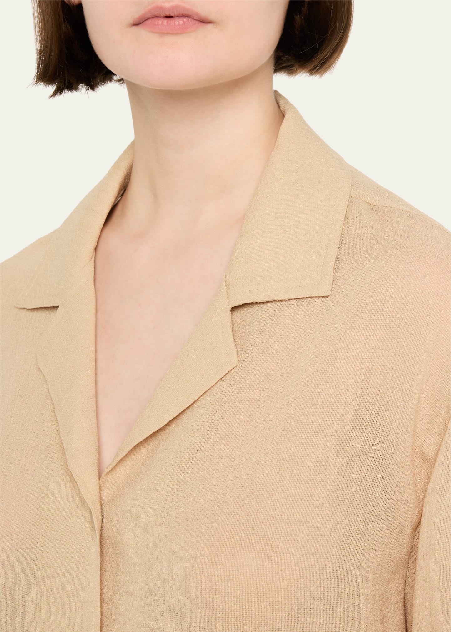 Vally Studded Cropped Gauze Shirt - 5