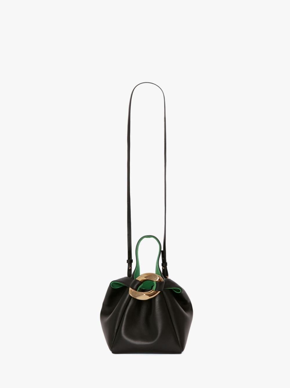 CHAIN LINK POCHETTE - LEATHER TOP HANDLE BAG 5