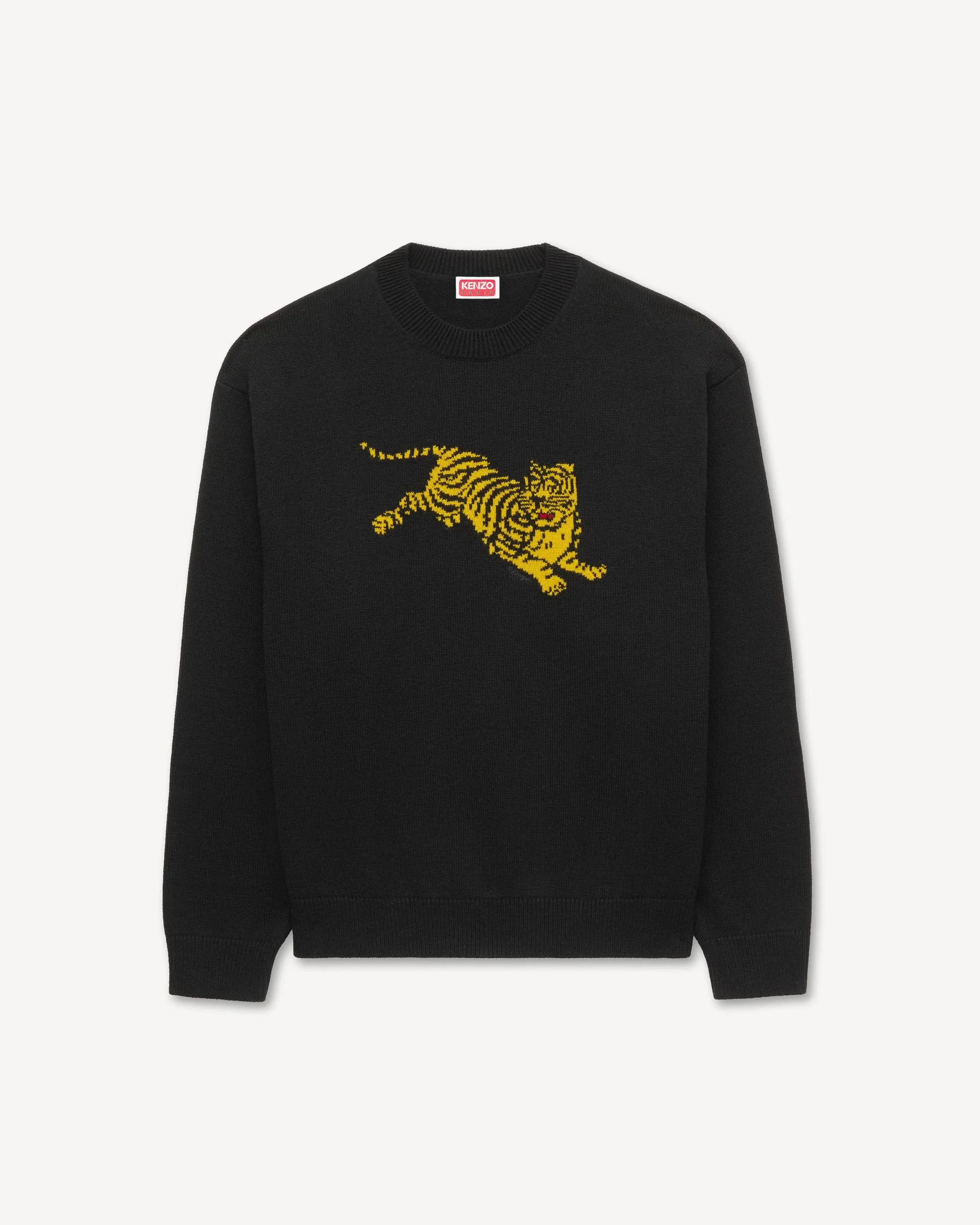 'KENZO Jumping Tiger' embroidered jumper in wool cotton - 1