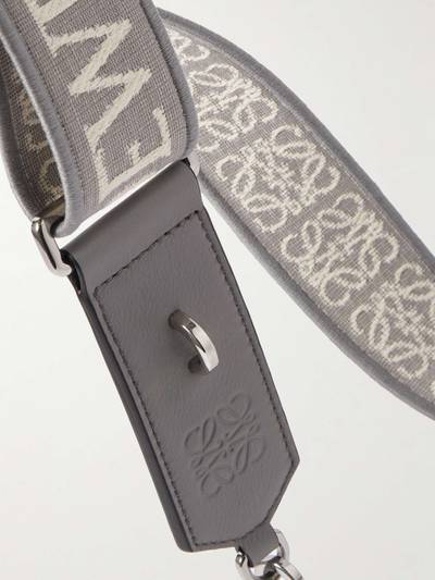 Loewe Leather-Trimmed Logo-Jacquard Canvas Strap outlook