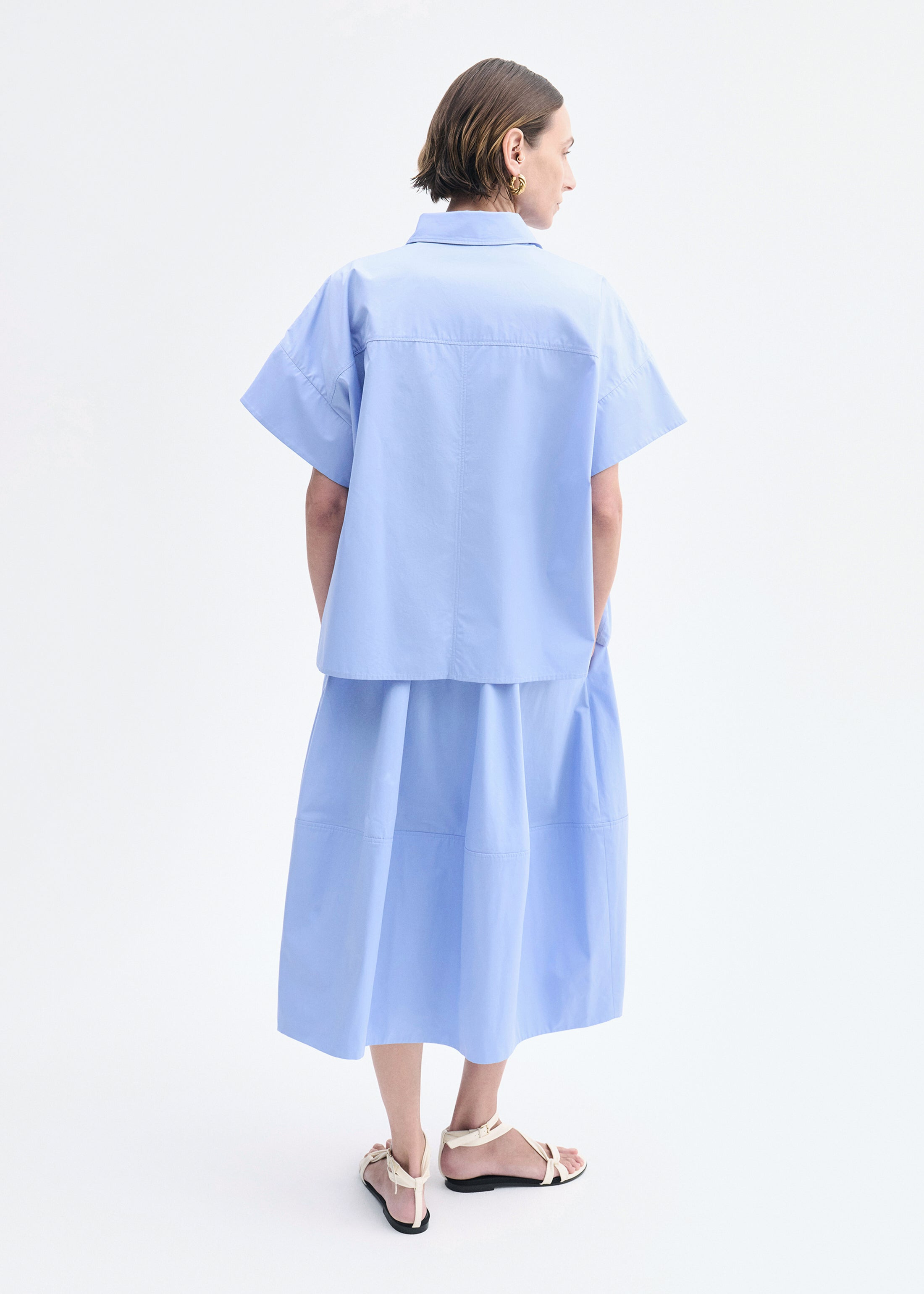 Full Skirt in Cotton Poplin - 4