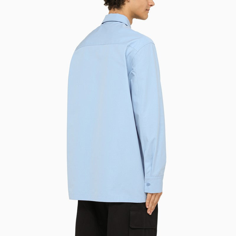 Jil Sander Light Blue Oversize Shirt With Pockets Men - 2