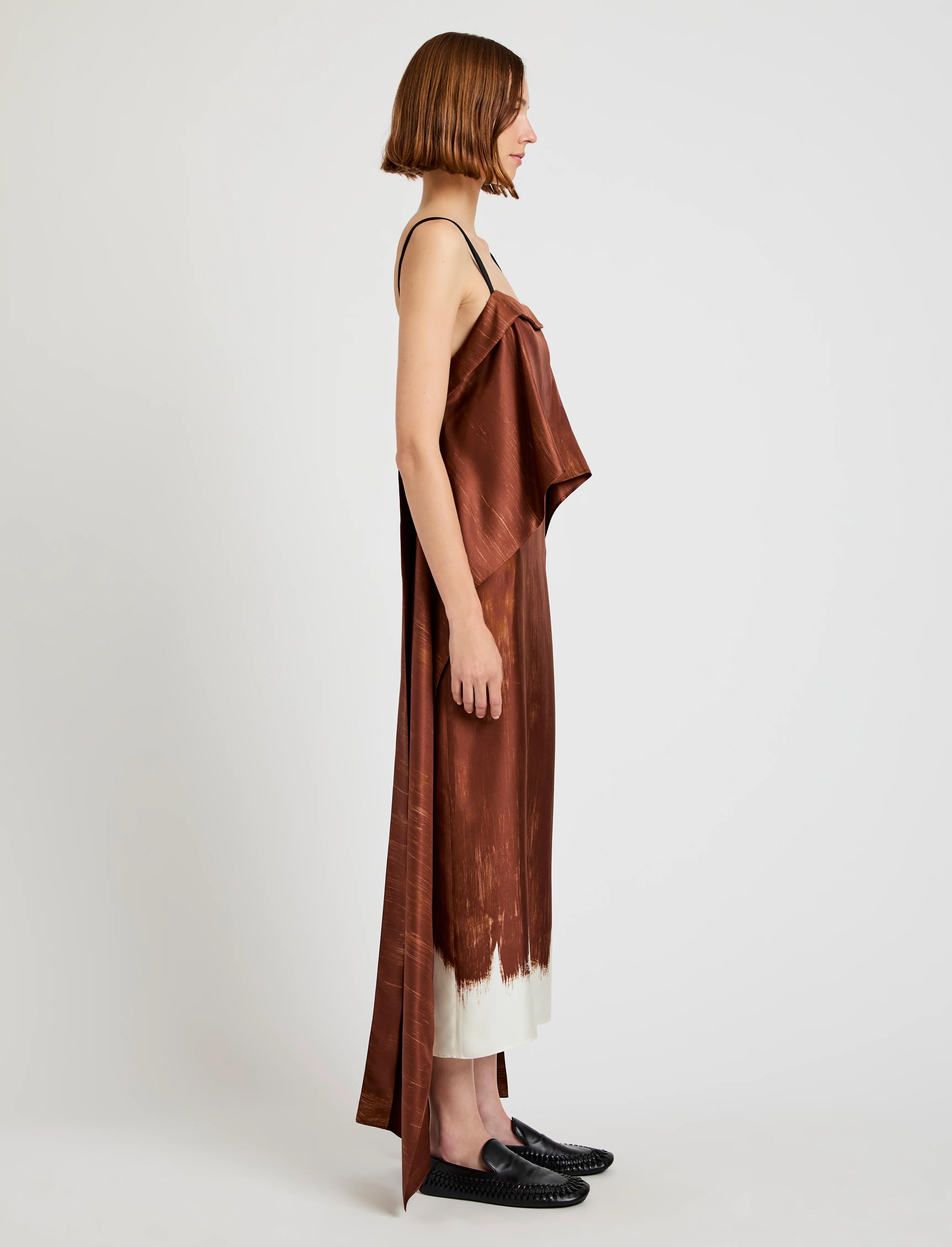 Wilma Dress in Double Printed Silk Twill - 3