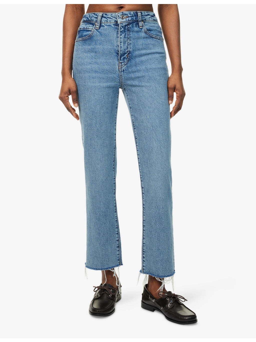The Ruler Crop Straight-Leg High-Rise Denim Jeans - 3