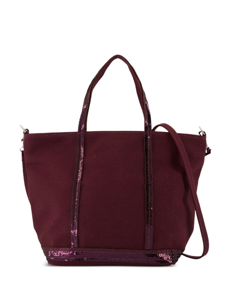 sequin-trimmed tote bag 1