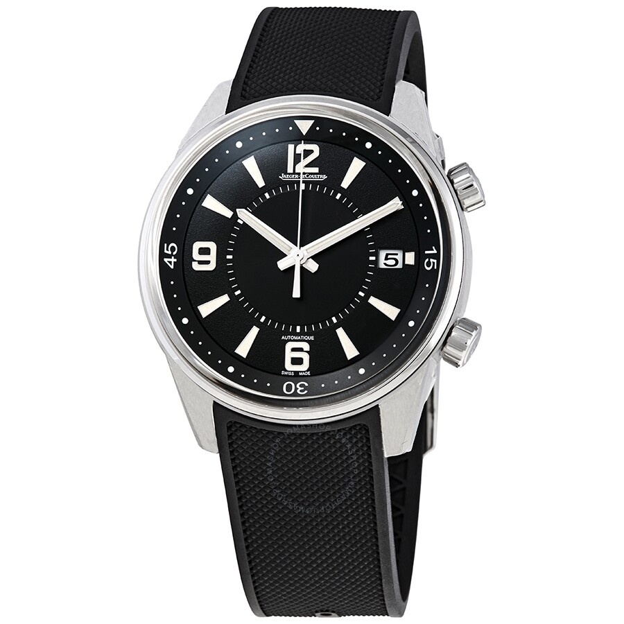 Jaeger LeCoultre Polaris Date Automatic Black Dial Men's Rubber Watch Q9068670 - 1