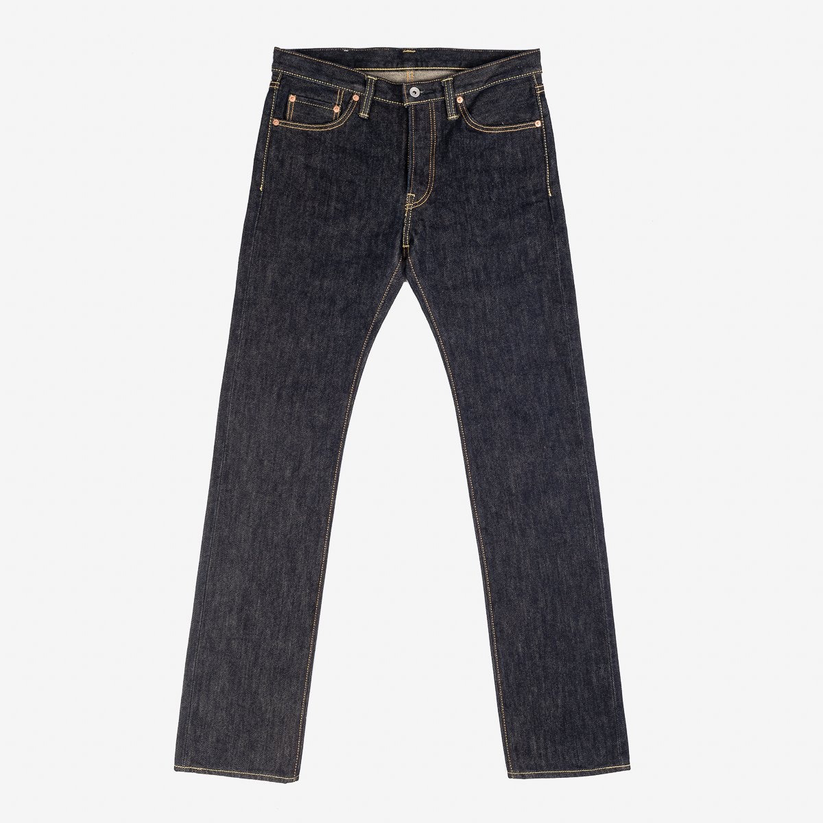 IH-666S-21 21oz Selvedge Denim Slim Straight Cut Jeans - Indigo - 1